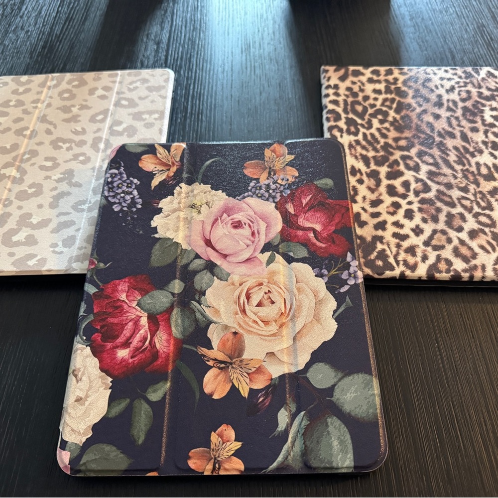 Floral and Leopard Print Tablet Case
